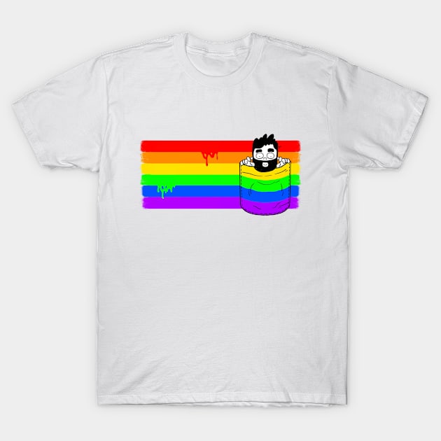 Pocket Gay Pride T-Shirt by LoveBurty